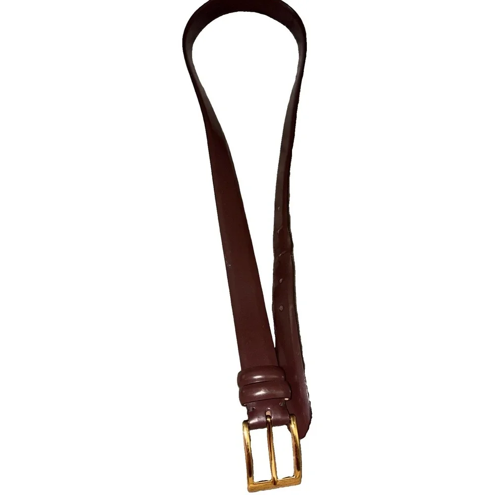 Cole Haan Men's Brown Leather Dress Belt 40 Oxblood Dark Mahogany Size 40